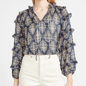 EXPRESS Metallic Floral Tiered Balloon